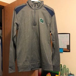 NWOT Notre Dame half zip sweatshirt